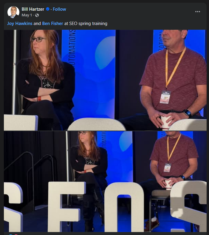An SEO Spring Training attendee post on Facebook